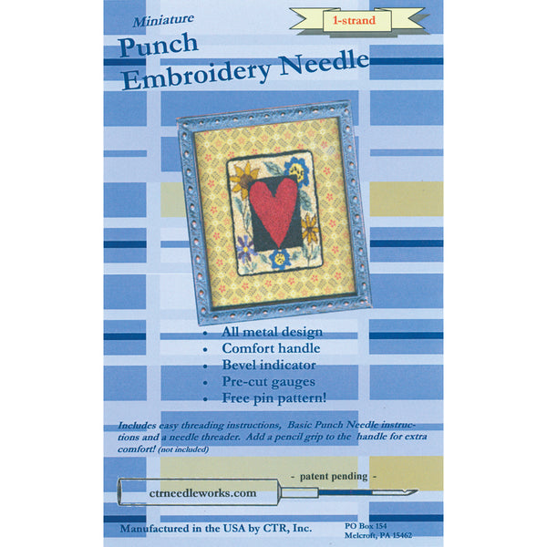 CTR Needleworks Miniature Punch Embroidery Needle-Blue 1-Strand