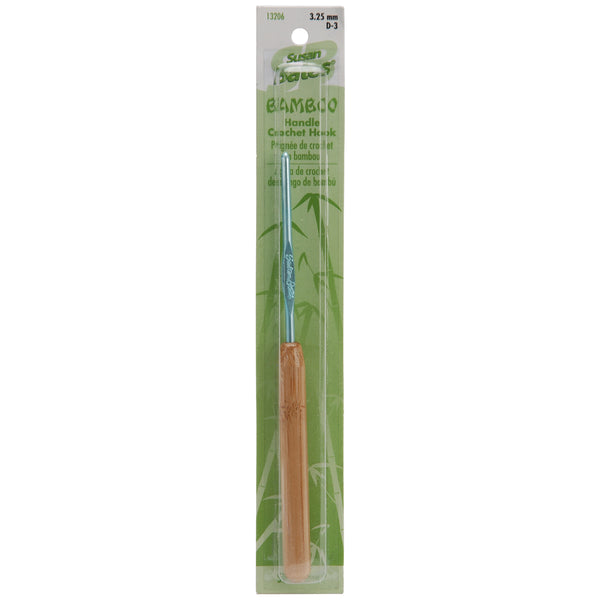 Bamboo Handle/Silvalume Head Crochet Hook 5.5"-Size D3/3.25mm