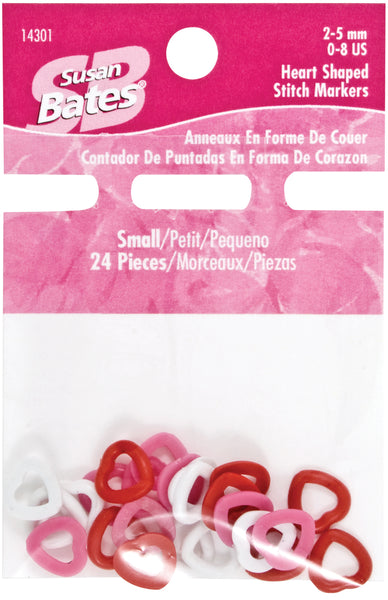 Heart Shaped Stitch Markers-Sizes 0 To 8 24/Pkg