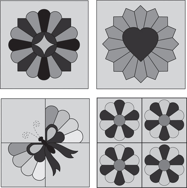 Perfect Patchwork Template-Mini Dresden Plate 4/Pkg