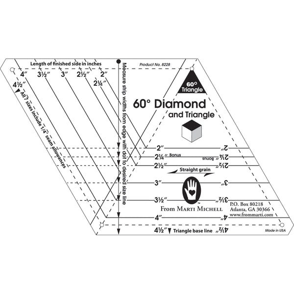 One-Derful One-Patch Template-60 Degree Diamond & Triangle