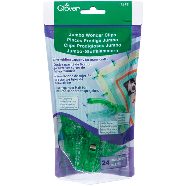 Jumbo Wonder Clips-24/Pkg