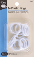 Dritz Plastic Rings 1" 14/Pkg-White