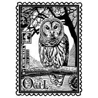 Crafty Individuals Unmounted Rubber Stamp 4.75"X7" Pkg-Airmail Owl