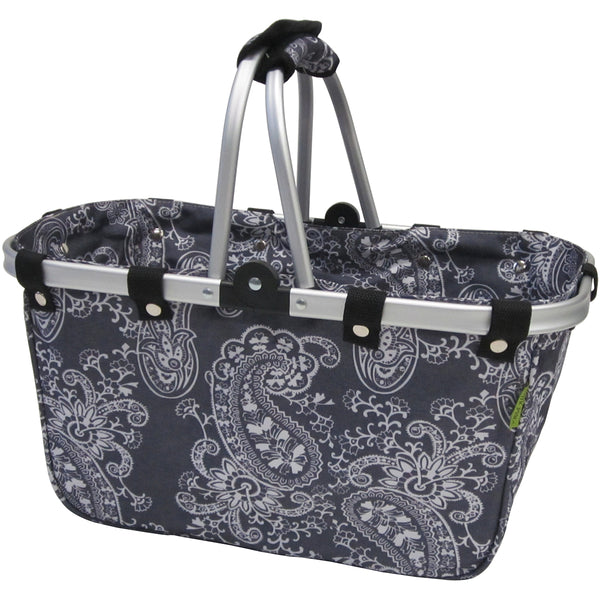JanetBasket Large Aluminum Frame Basket-18"X10"X9.5" Lace