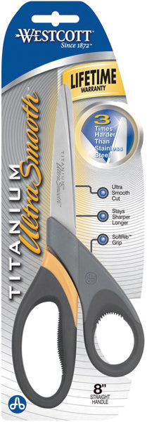 Ultra Smooth Titanium Straight Scissors 8"-