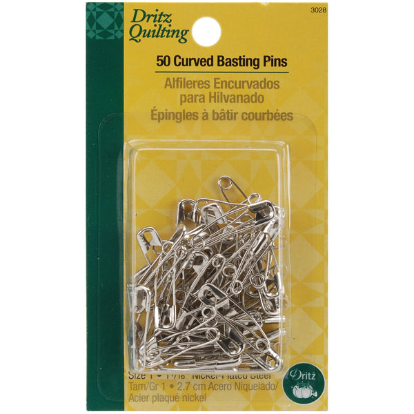 Dritz Quilting Curved Basting Pins 50/Pkg-Size 1