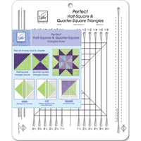 Perfect Half Square & Quarter Square Triangles Ruler-10-1/2"X12-1/2"