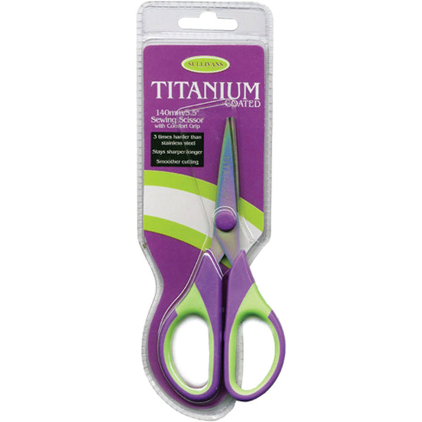 Titanium Sewing Scissors 5.5"-Purple/Green