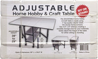 Home Hobby Adjustable Height Foldable Table-59"X35.8" Open FOB: MI