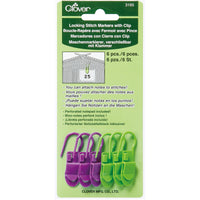 Locking Stitch Markers W/Clips-6/Pkg