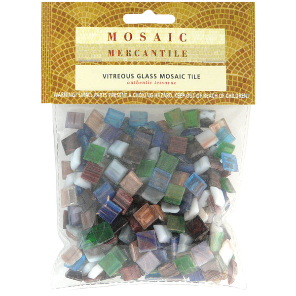 Vitreous Glass Mosaic Tiles .5lb-Metallic