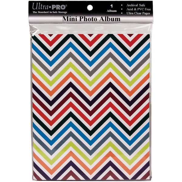 Ultra Pro Mini Photo Album 4"X6" -Chevron Rainbow