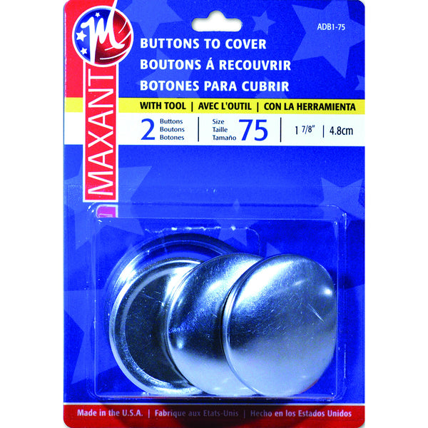 Cover Button Kit-Size 75 1-7/8" 2/Pkg