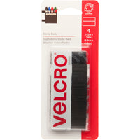 VELCRO(R) Brand STICKY BACK Tape 3/4"X3-1/2" 4/Pkg-Black