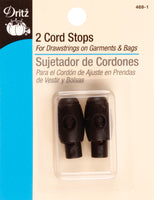Dritz Cord Stops 1-1/4" 2/Pkg-Black