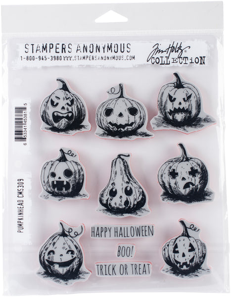 Tim Holtz Cling Stamps 7"X8.5"-Pumkinhead