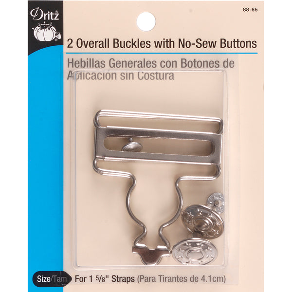 Dritz Overall Buckles For 1-5/8" Straps 2/Pkg-Nickel
