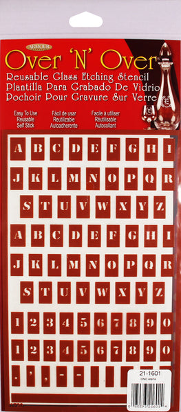 Over 'N' Over Reusable Stencils 5"X8"-Small Letters