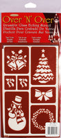 Over 'N' Over Reusable Stencils 5"X8"-Christmas