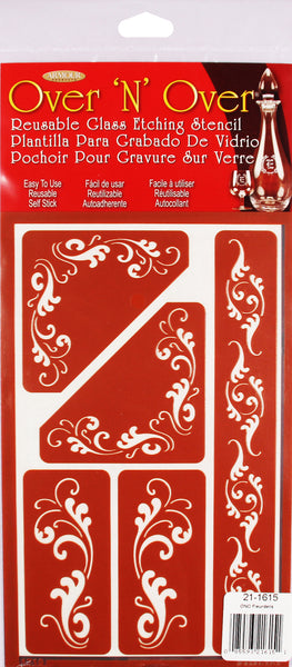 Over 'N' Over Reusable Stencils 5"X8"-Fleur De Lis