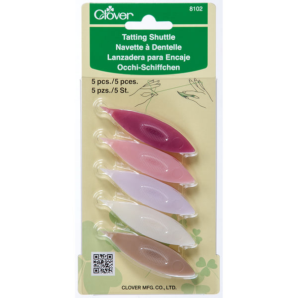 Clover Plastic Tatting Shuttles 5/Pkg-Small