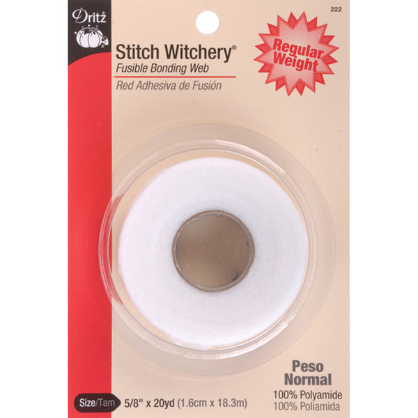Dritz Stitch Witchery Fusible Bonding Web Regular Weight-.625"X20yd