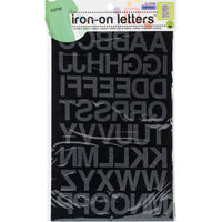 Dritz Iron-On Letters Soft Flock Block 1"-Black