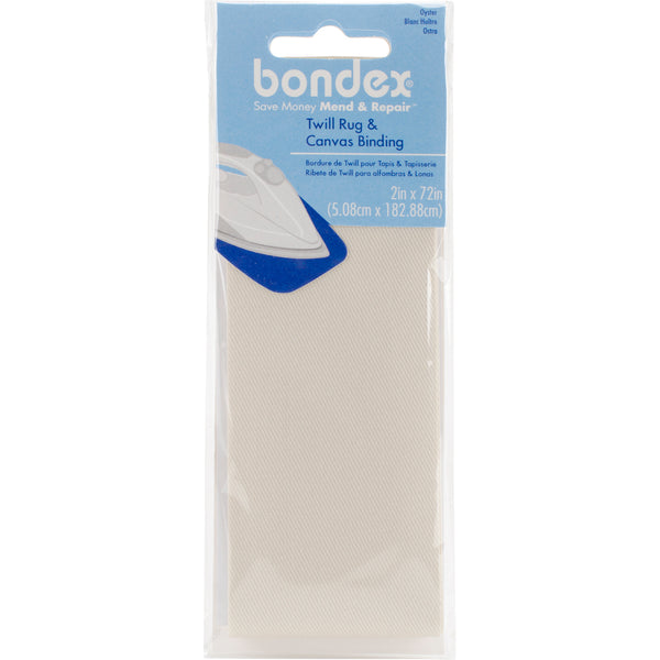 Bondex Iron-On Twill Rug & Canvas Binding 2"X2yd-Oyster