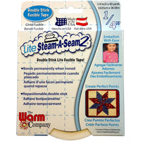 Lite Steam-A-Seam 2 Double Stick Fusible Web-.25"X40yd FOB: MI