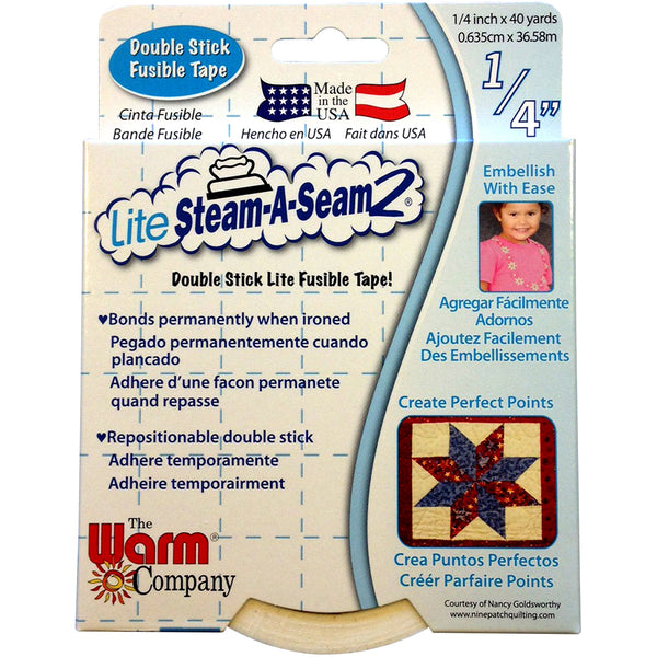 Lite Steam-A-Seam 2 Double Stick Fusible Web-.25"X40yd FOB: MI