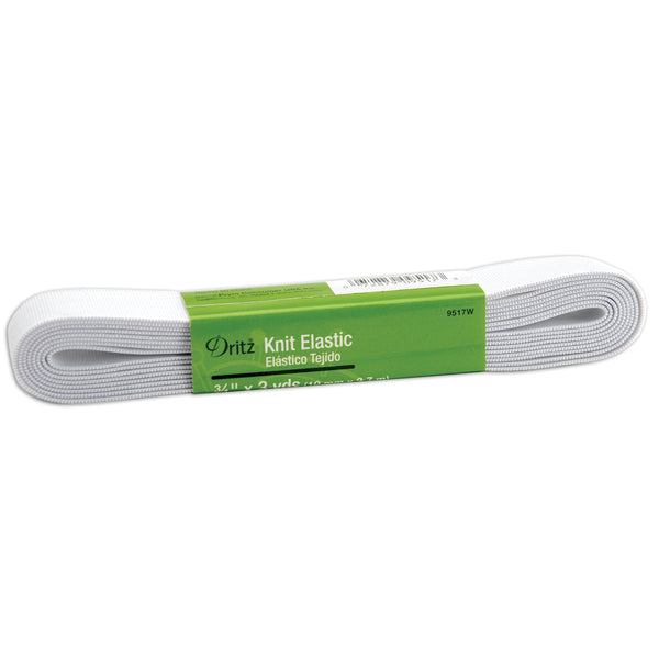 Dritz Knit Elastic 3/4"X3yd-White