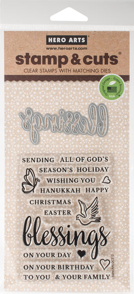 Hero Arts Stamp & Cut-Blessings