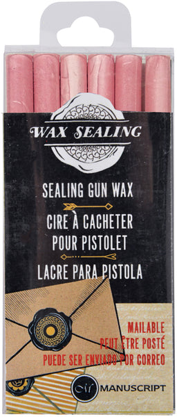Sealing Gun Wax Sticks 6/Pkg-Pink