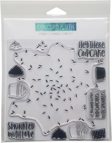 Concord & 9th Clear Stamps 6"X6"-Sprinkles Turnabout