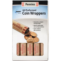 Nested Preformed Coin Wrappers 60/Pkg-Penny