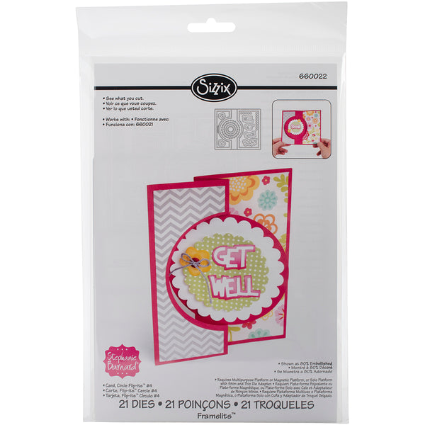 Sizzix Framelits Dies By Stephanie Barnard 20/Pkg-Circle #4 Flip-Its Card