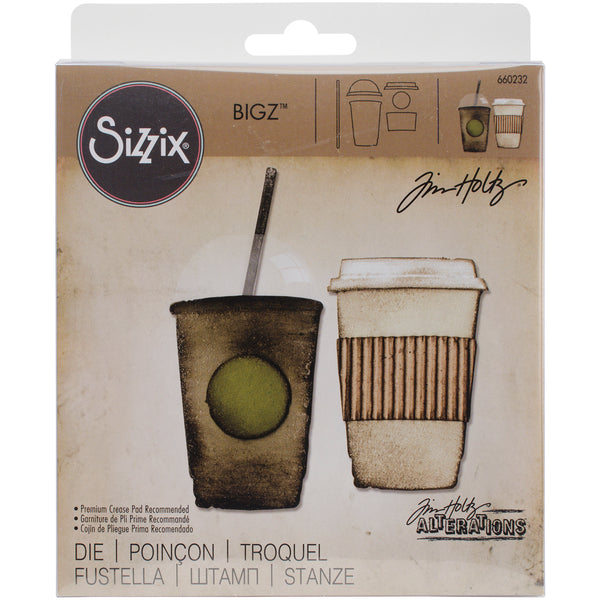 Sizzix Bigz Die By Tim Holtz 5.5"X6"-Fresh Brewed