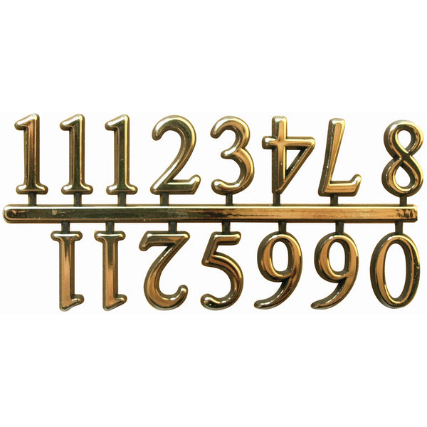 Arabic Clock Numerals .625"-Gold