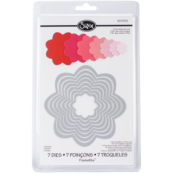 Sizzix Framelits Dies 7/Pkg-Flowers