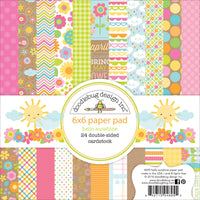 Doodlebug Double-Sided Paper Pad 6"X6" 24/Pkg-Hello Sunshine, 12 Designs/2 Each
