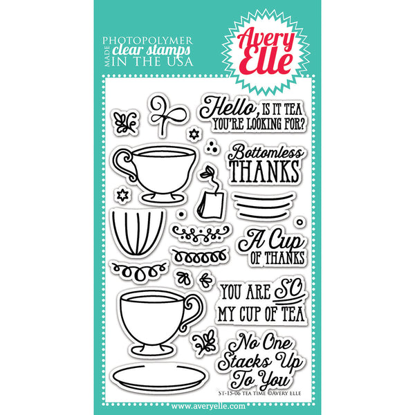 Avery Elle Clear Stamp Set 4"X6"-Tea Time