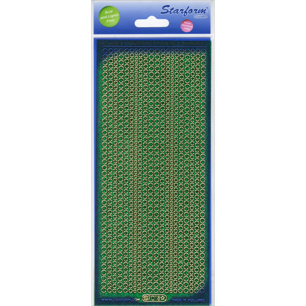 Glitter Dots Assorti Peel-Off Stickers-Green
