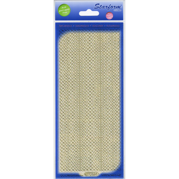 Glitter Dots Assorti Peel-Off Stickers-Gold