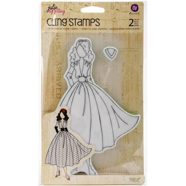Julie Nutting Mixed Media Cling Rubber Stamps-Rita 3.5"X8.75"
