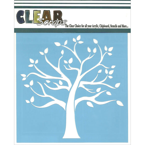 Clear Scraps Stencils 6"X6"-Family Tree