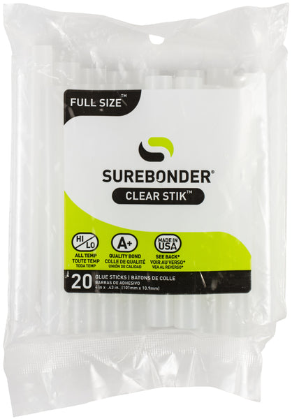 All-Purpose Stik Glue Sticks-7/16"X4" 20/Pkg