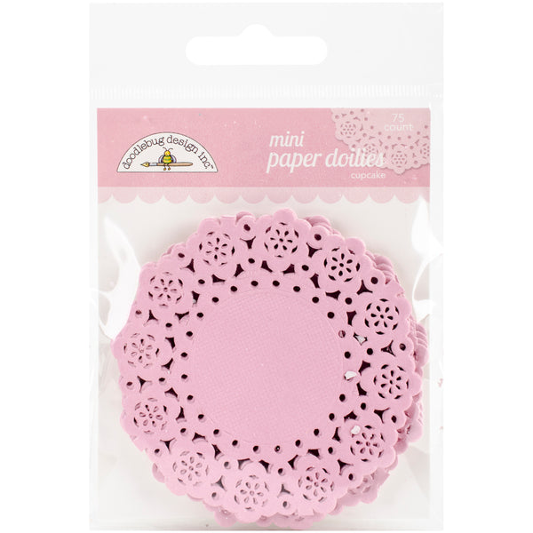 Doodlebug Mini Doilies 3" 75/Pkg-Cupcake