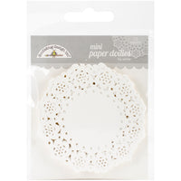 Doodlebug Mini Doilies 3" 75/Pkg-Lily White
