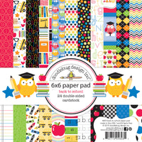 Doodlebug Double-Sided Paper Pad 6"X6" 24/Pkg-School, 12 Designs/2 Each